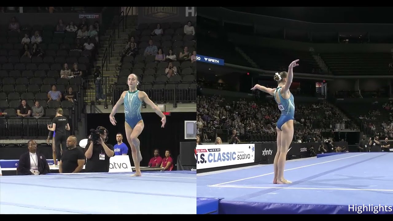 Claire Pease Slow Motion Foor FX 2025 US Classic Gymnastics