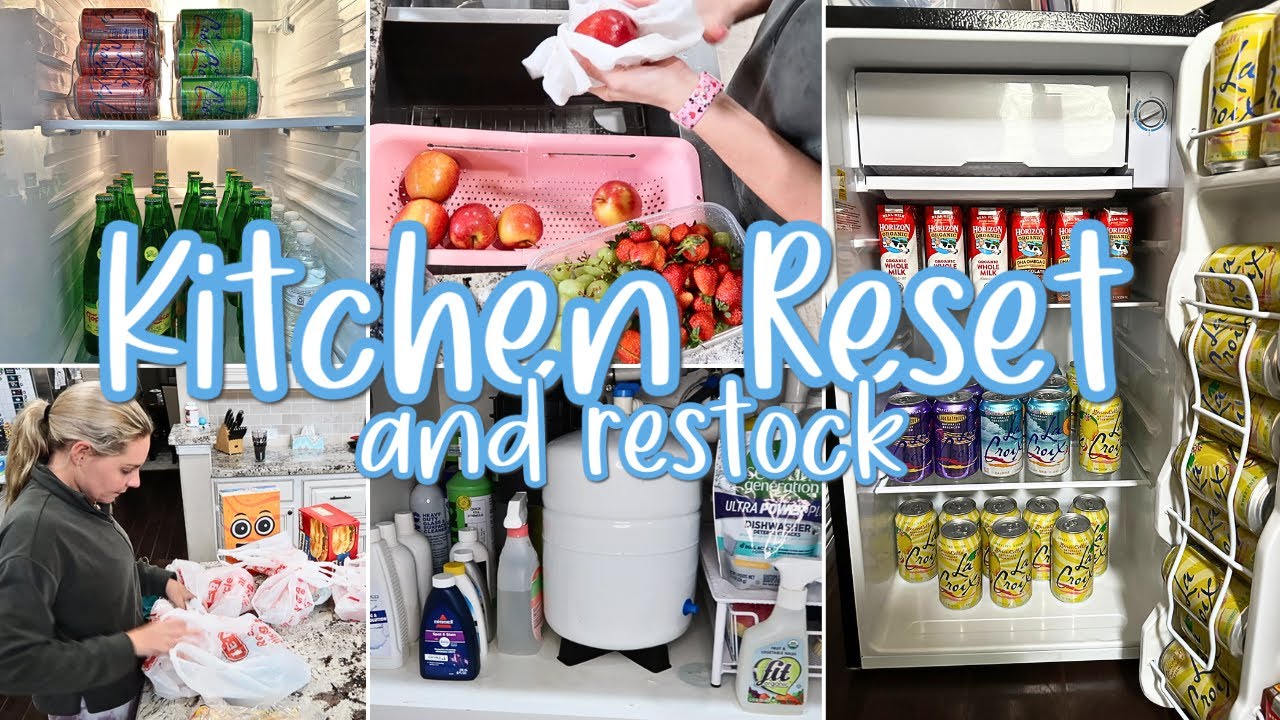 KITCHEN RESET 2024 / KITCHEN ORGANIZE, RESTOCK AND DECORATE / KITCHEN CLEAN AND ORGANIZE