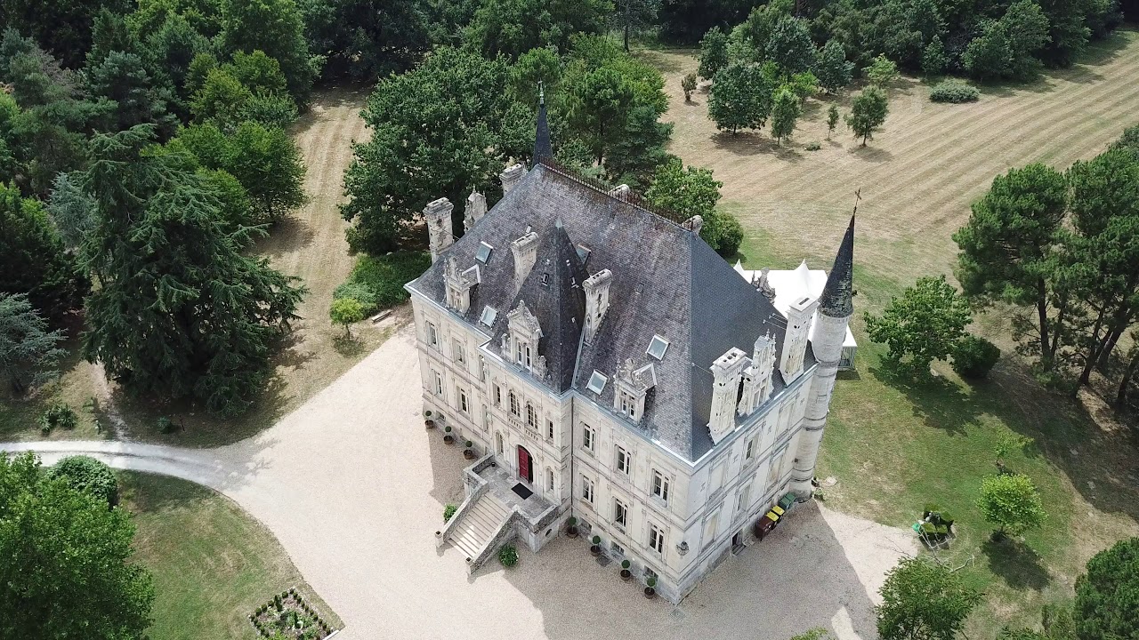 French Chateau for rent: view from air