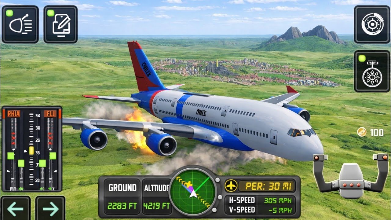 Engine Failure at 6000 Feet || Safe Landing Challenge || Flight Simulator | Flight Gameplay Android
