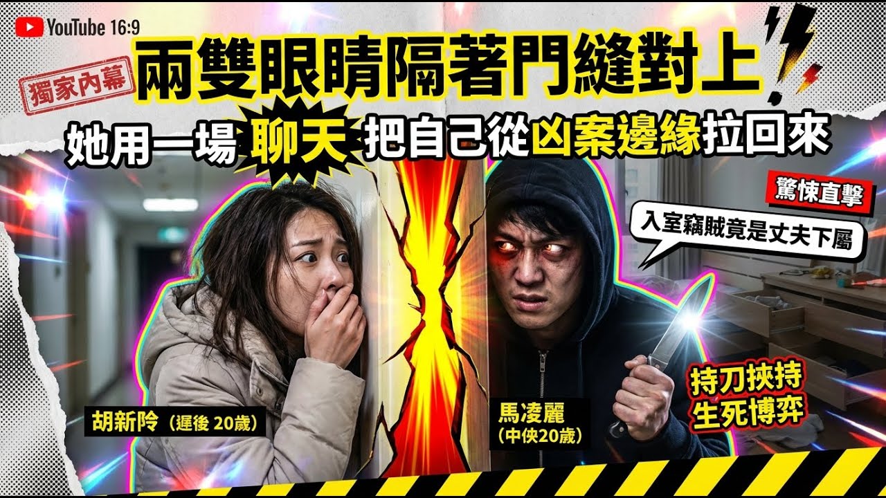 兩雙眼睛隔著門縫對上：她用一場「聊天」把自己從凶案邊緣拉回來 #社會案件 #自救 #犯罪心理 #HomeInvasion #TrueCrime