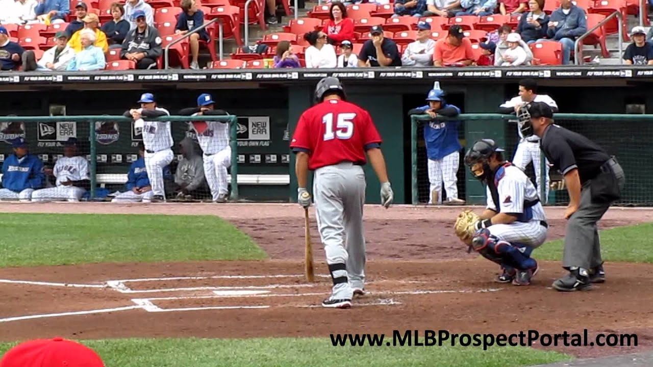 Indians OF Josh Rodriguez batting - Triple-A International League