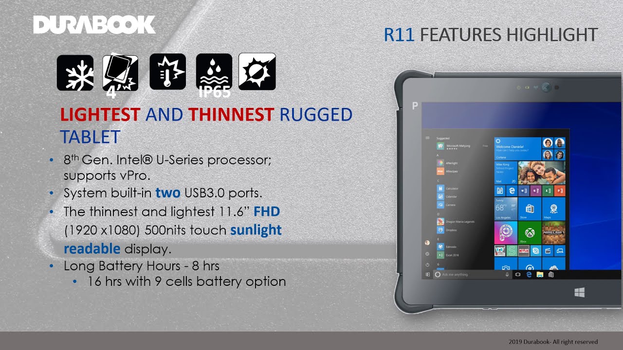 R11 Durabook Rugged Tablet  Introduction