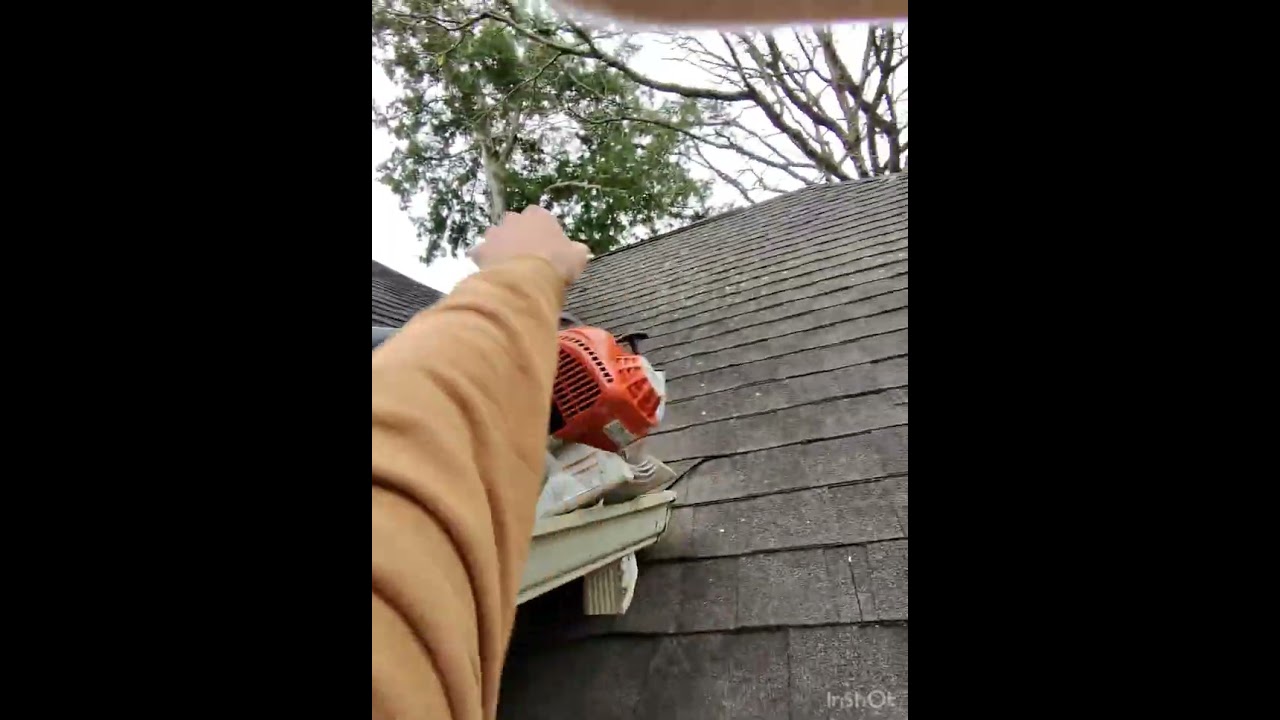 Cleaning off the Roof and Gutters, Installing new HydroFlo Gutter Screens