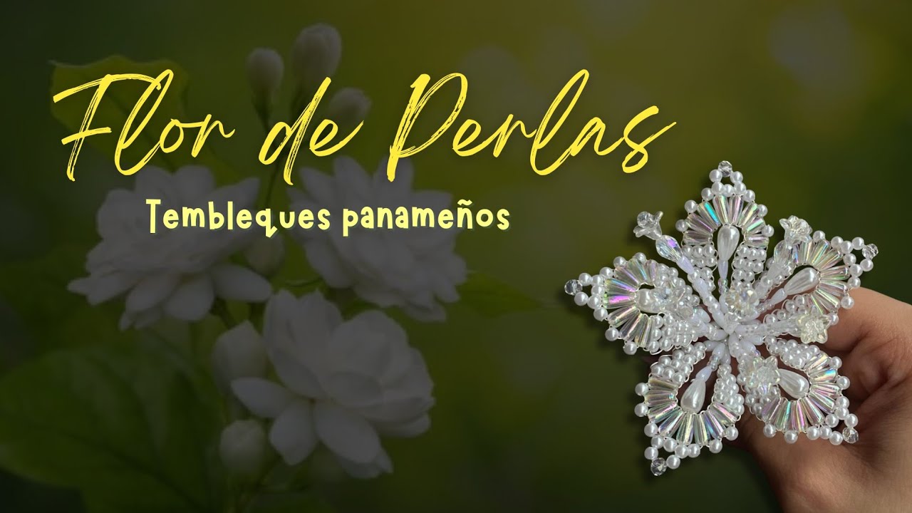 Tembleques Panameños-flor blanca | White Pearl flower | DIY
