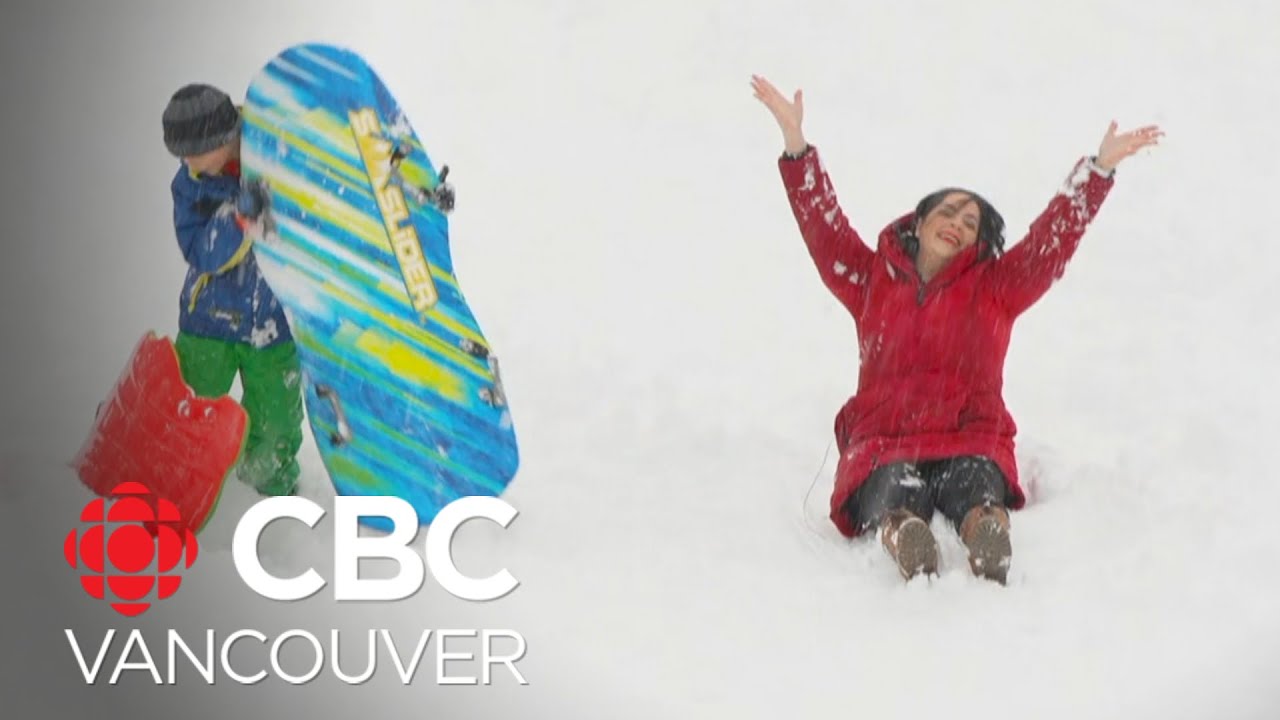 Burnaby kids teach CBC News reporter how to sled live on-air