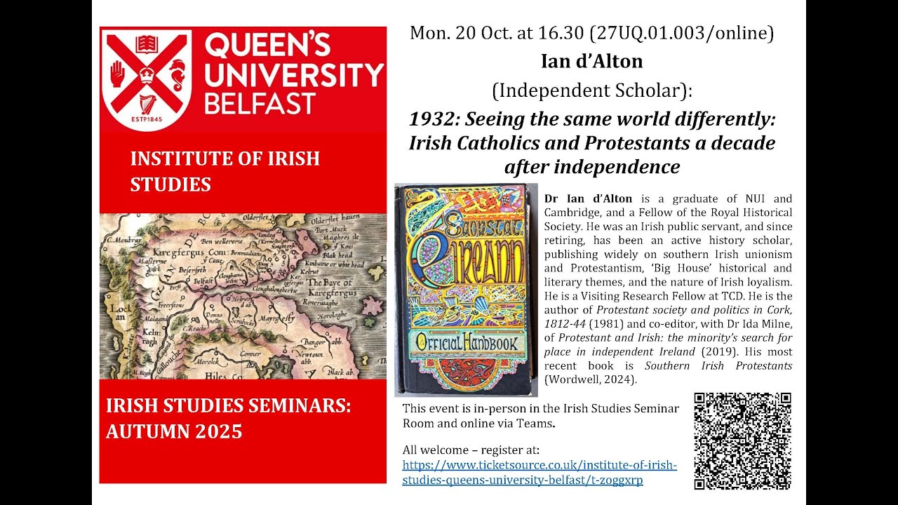 Irish Studies Seminar: Ian d'Alton