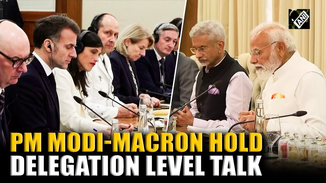 PM Modi, French President Emmanuel Macron hold delegation level talk, trade, defence deal on cards