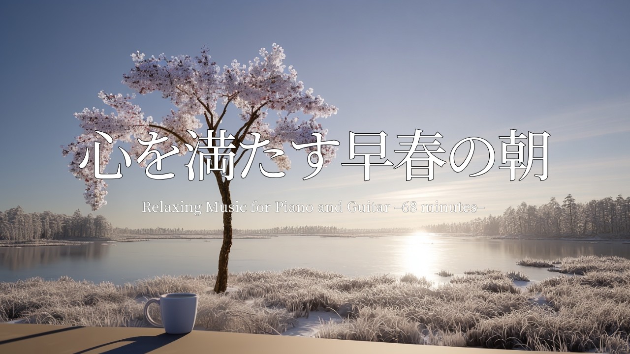 【早春の朝の癒し】朝日が照らす神秘の景色。自然の力を感じながら優しいピアノとギターの音色で心を整え前向きな一日へ