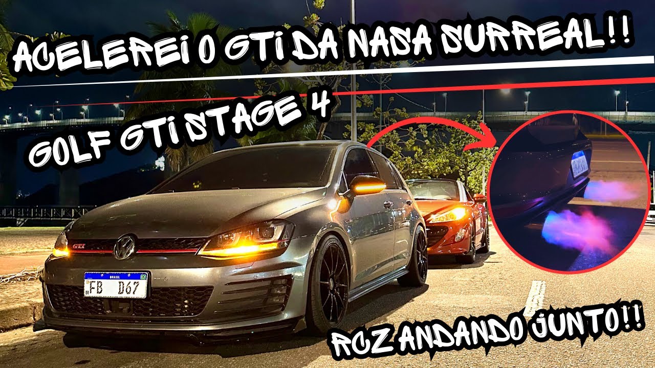 ACELERANDO O GOLF GTI STAGE 4 DESTRACIONA MUITO!! *RCZ empurrando com flutter* 🚀💥
