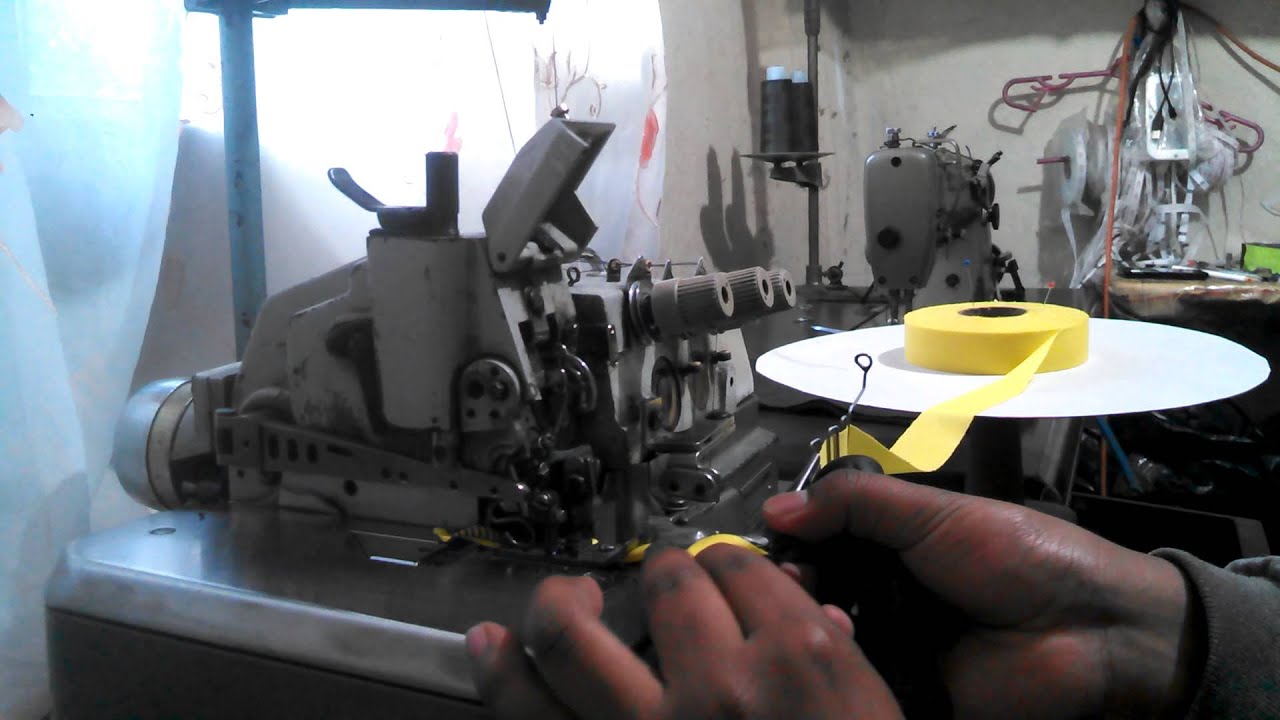 Embudo para poner bies con overlock .