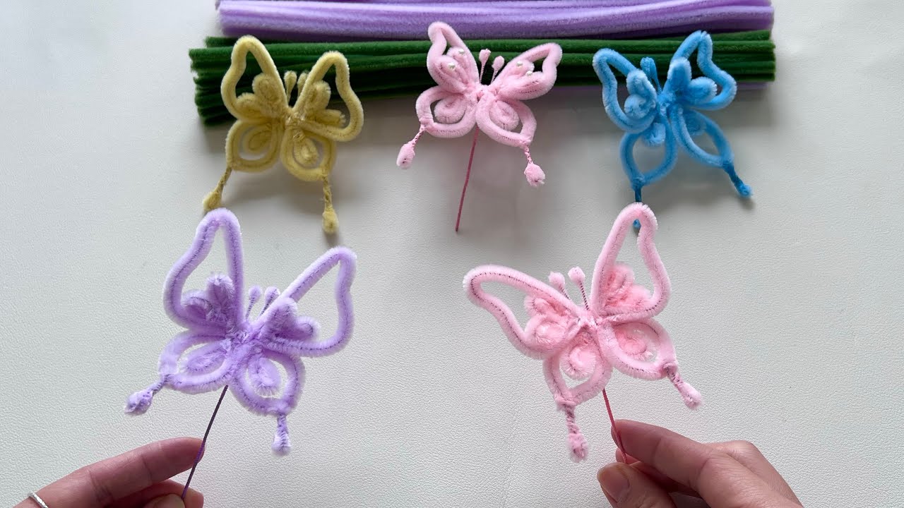 How to Make a Pipe Cleaner Butterfly | Урок по созданию бабочки своими руками