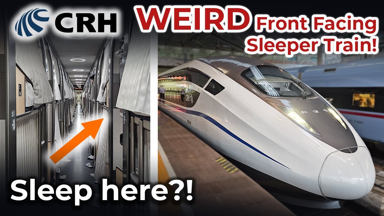 12 Hours in China's CHAOTIC High Speed Sleeper Train, with a UNIQUE Front Facing Design..
