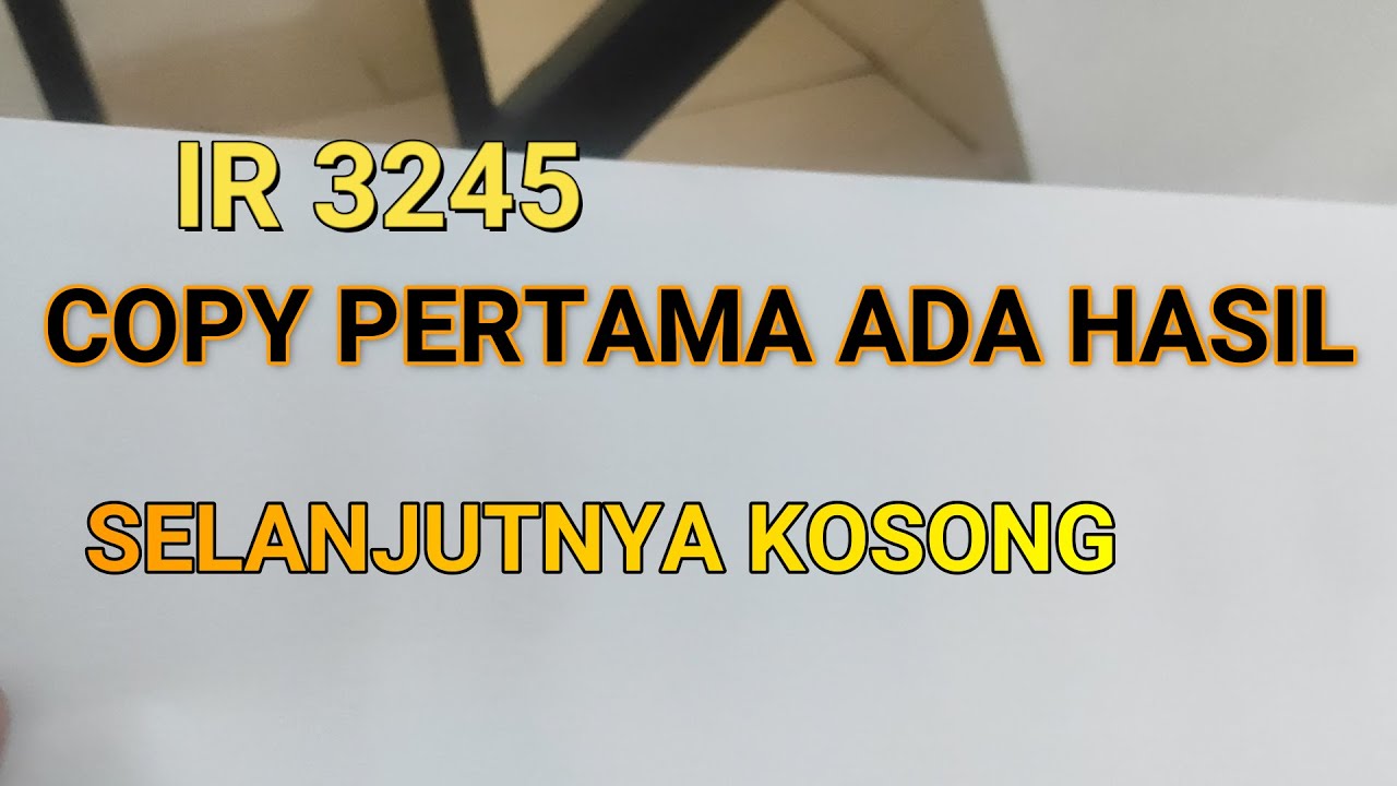 Di luar dugaan, ternyata ini penyebab hasil copy lembar pertama bagus, namun berikutnya kosong