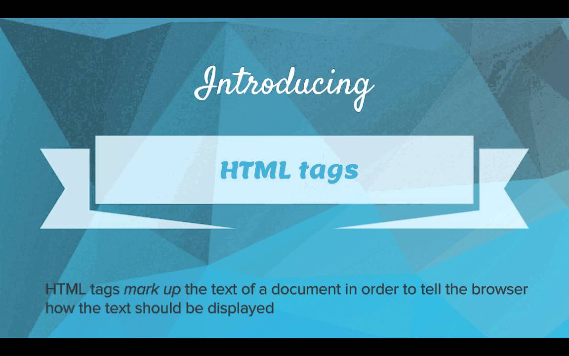 Introduction to HTML
