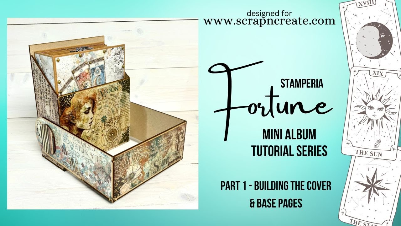 Stamperia Fortune Mini Album Tutorial Part 1: Building the Cover and Base Pages