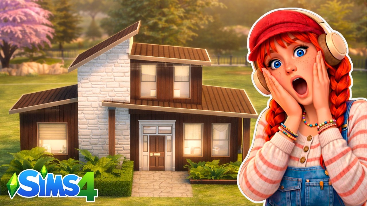 MINI CASA para 8 SIMS 😱 ¿ES POSIBLE? | Reto Construccion 🛠️ Sims 4 Speed Build✨