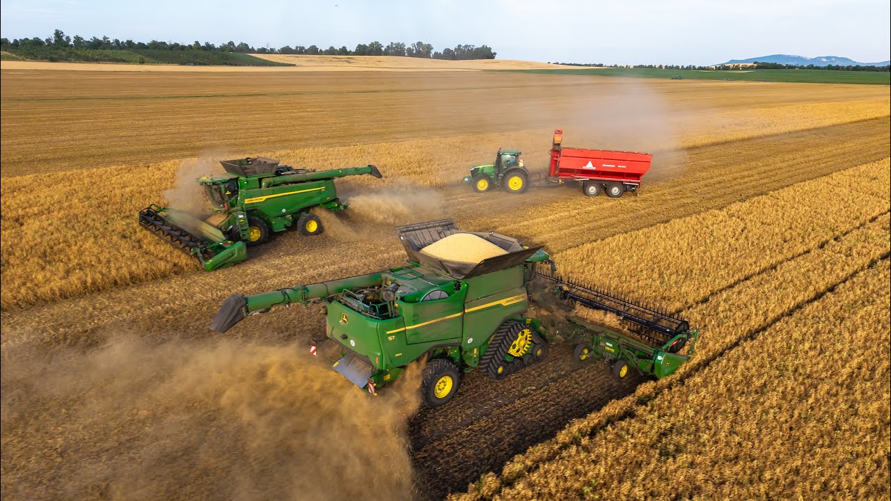 Harvest 2025 South Moravia - John Deere S7 850 + T6 800 | sklizeň hrachu - Agroservis Višnová