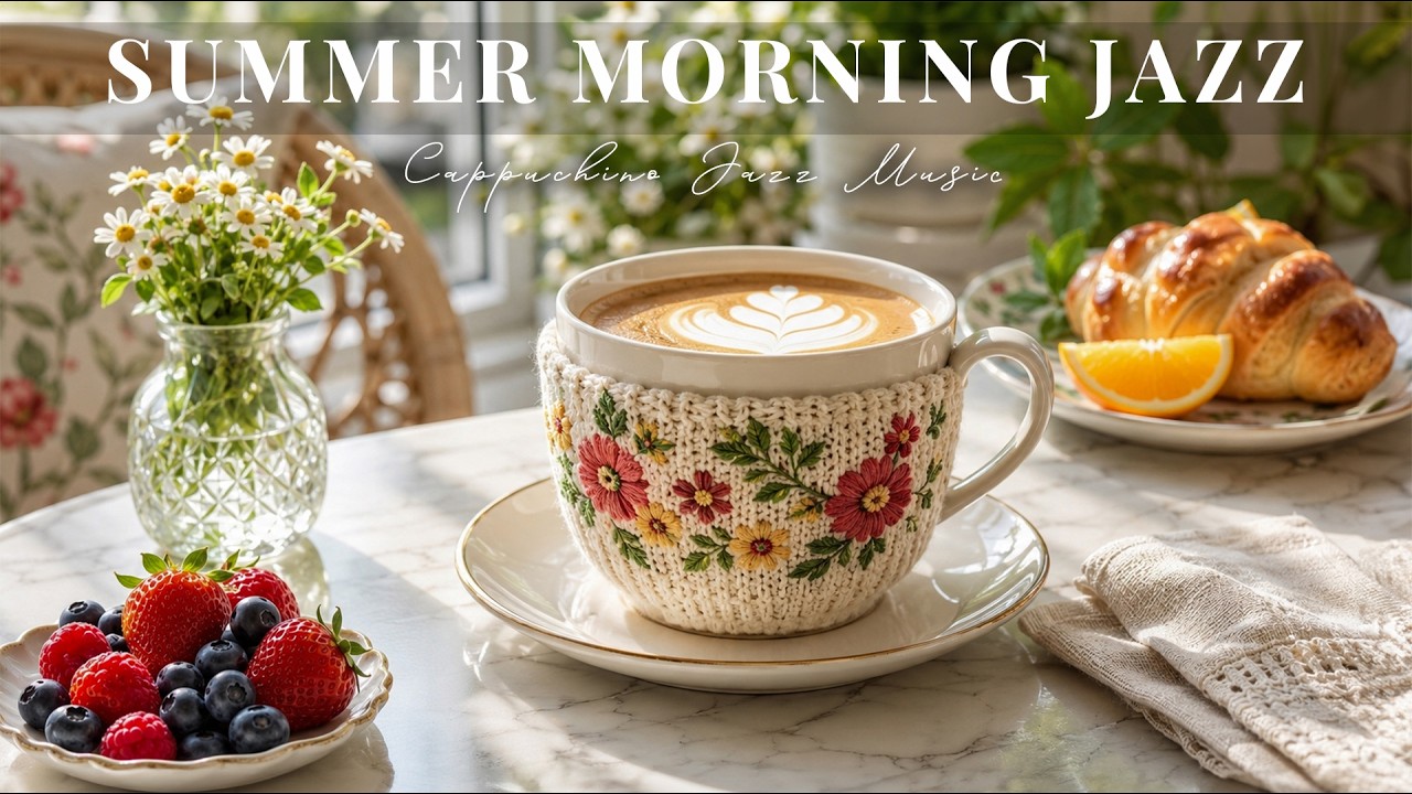 Peaceful Summer Morning Jazz ☕ Smooth Bossa Nova & Coffee Jazz Music for Stress Relief, Calm Focus