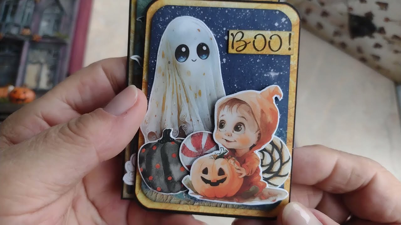 Album Halloween - Nawiedzony Dom, karty ATC i dokończony projekt sprzed kilku lat.