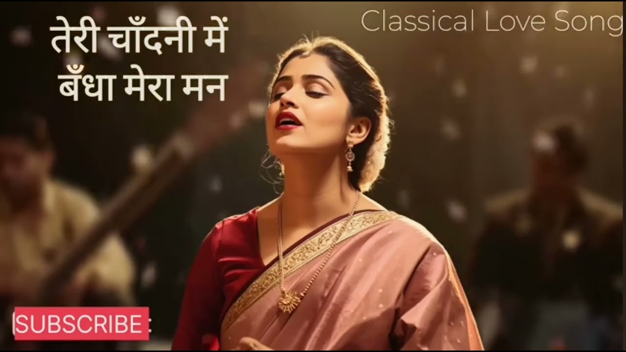 Teri chandni me banda mera mnlतेरी चाँदनी में बँधा मेरा मन—एक मनमोहक भारतीय शास्त्रीय प्रेम गीत है।