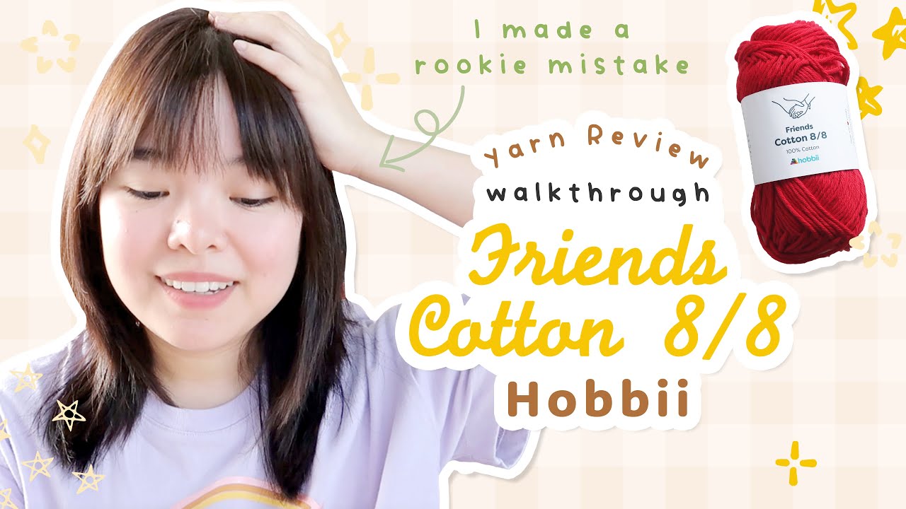 Hobbii Friends Cotton 8/8 Yarn Review + Where have I been + Lunar New Year item | Studio Moon Tokki
