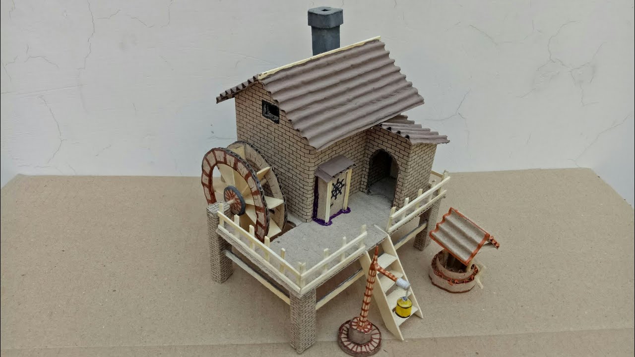 Make cardboard Castle Water-Mill