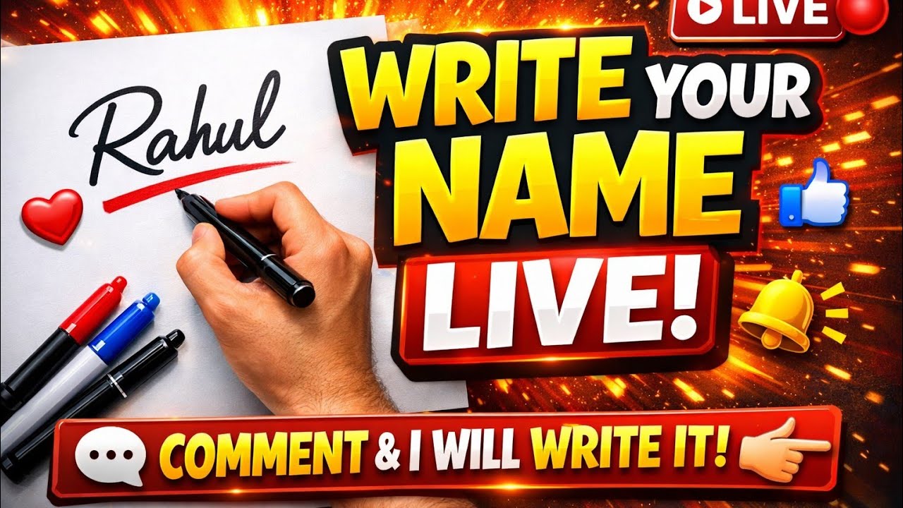 Write ✍️ your Name live 😍 #live #livestream #views #commentyourname #livestream #liveart #trending