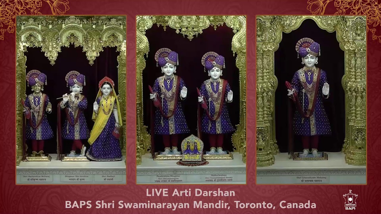 LIVE Sandhya Arti - BAPS Shri Swaminarayan Mandir - Toronto, Canada