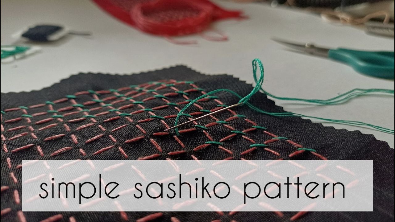 simple sashiko pattern: step by step