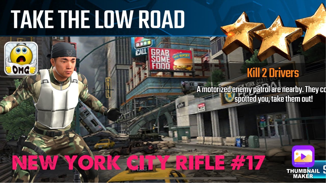 Take The Low Road, Sniper Strike special ops missions #17- New York City ( rifle/ zone 19)