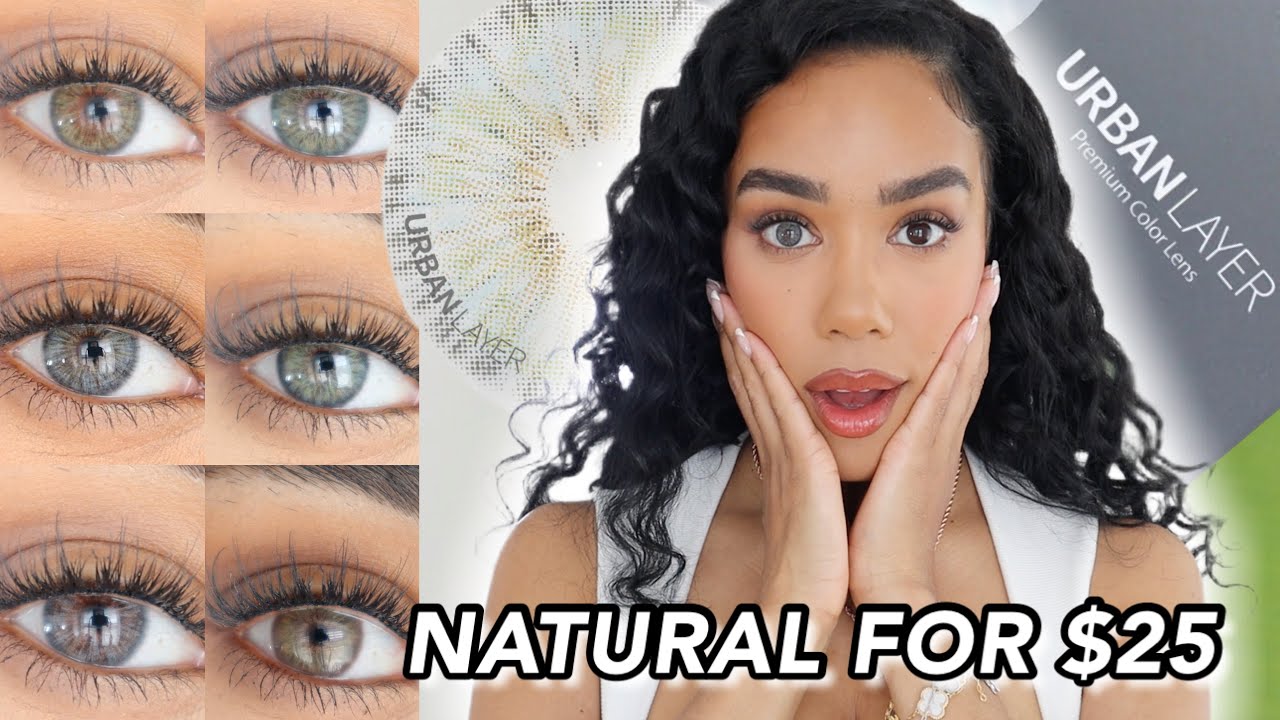 NEW ✨Hand-Painted Color Contacts? Urban Layer Review & Try-On | Natural Color Contacts for Dark Eyes