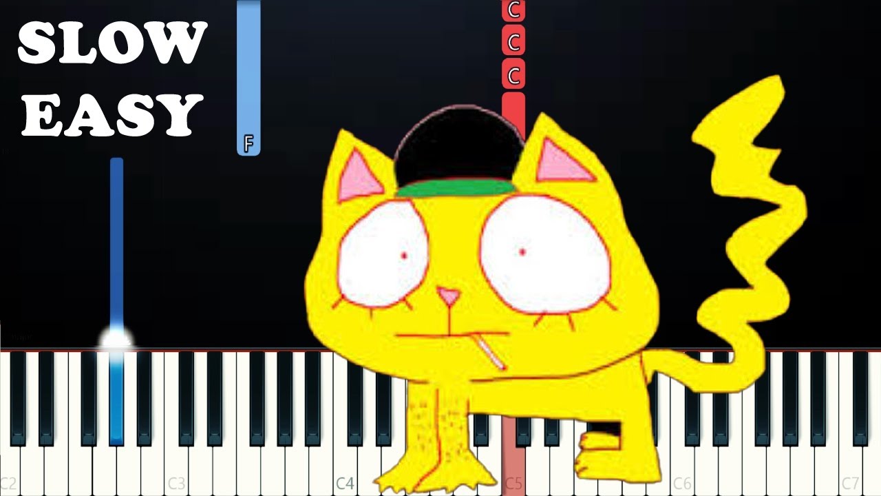 Wifi Skeleton - Nope your too late i already died (SLOW EASY PIANO TUTORIAL)