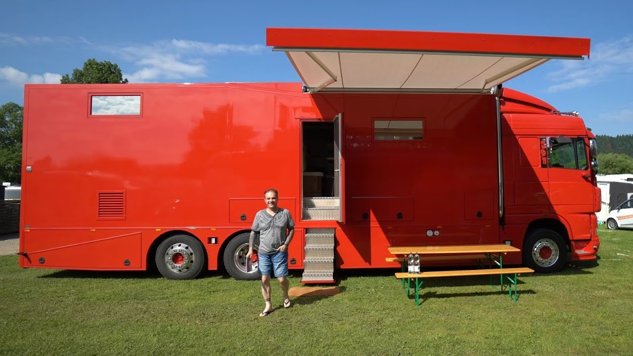GRÖSSTES WOHNMOBIL DER WELT ☄️ Selbst gebaut 12m x 4m x 2,50m. Beamer 1.500l Wasser 1200Ah Li