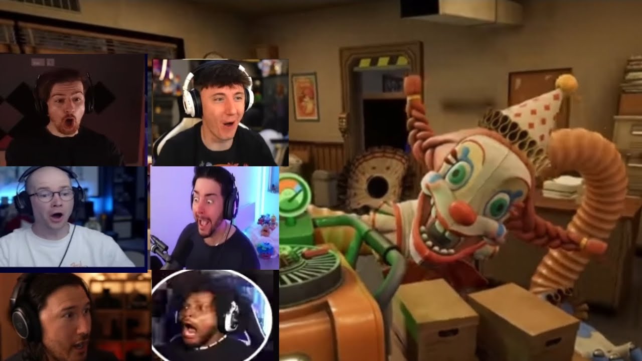 Youtubers react to meeting cursed jackie Fnaf secret of the mimic