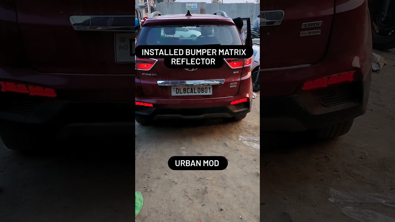 creta bumper Matrix reflector/custom modification #car #automobile #bikeaccessories #carlifestyle