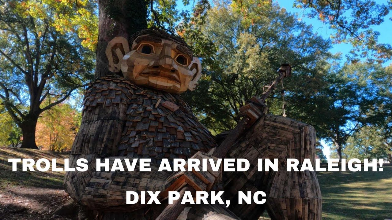 Discovering Raleigh's Thomas Dambo Trolls Dix Park Day Trip!
