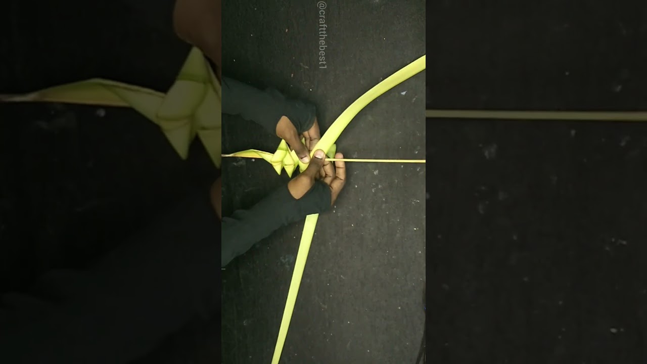Palm leaf craft/ Palm leaf cross / Coconut leaf craft/ leaf craft #shorts #youtubeshorts #diy