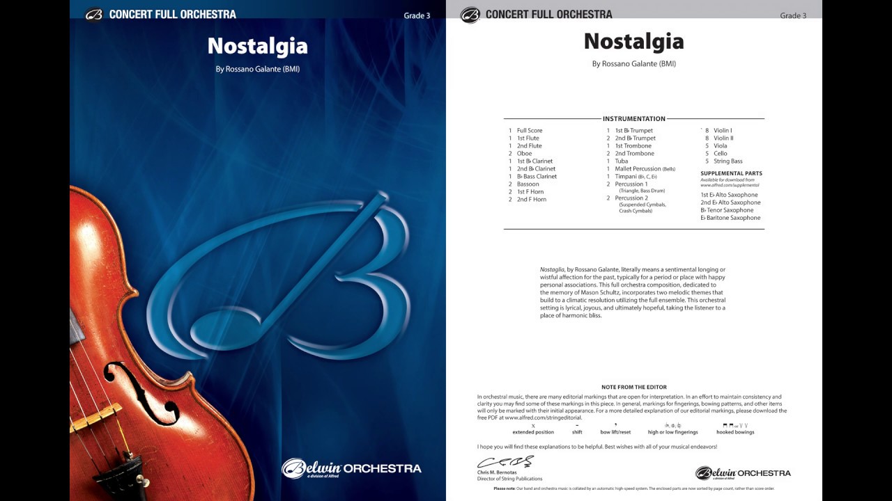 Nostalgia, by Rossano Galante – Score & Sound