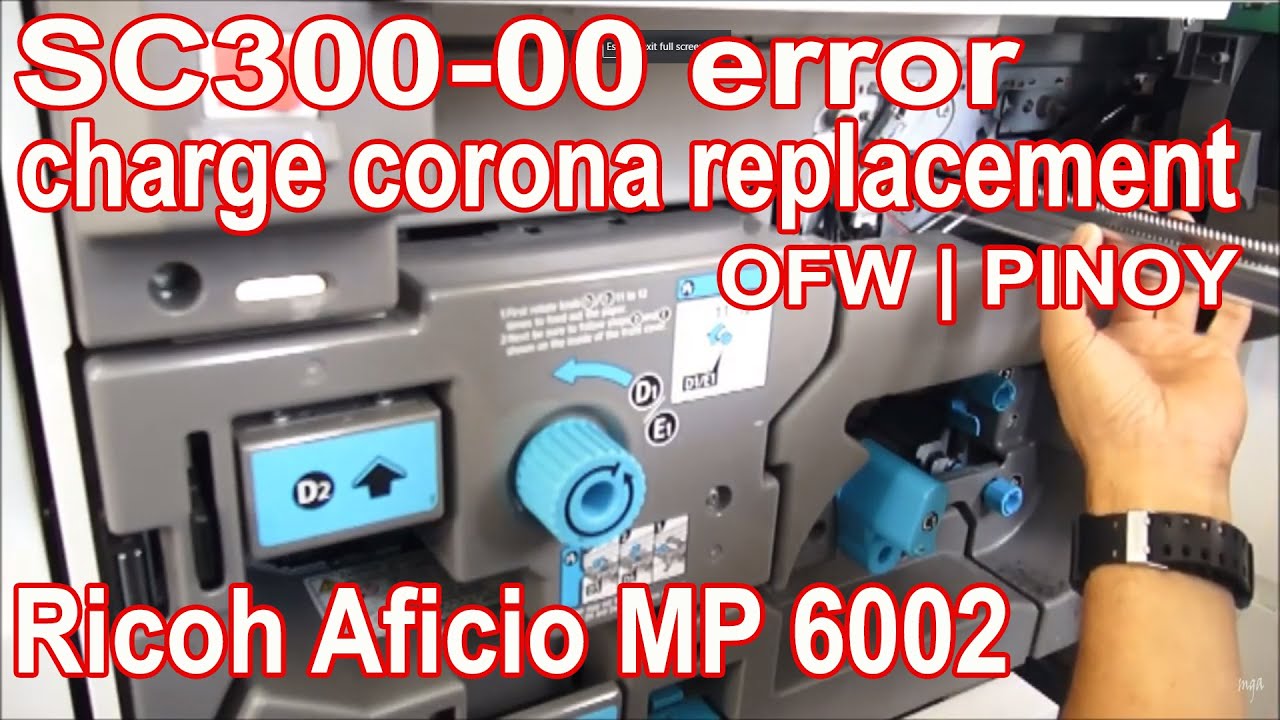 SC300-00 error | Ricoh Aficio MP 6002SP