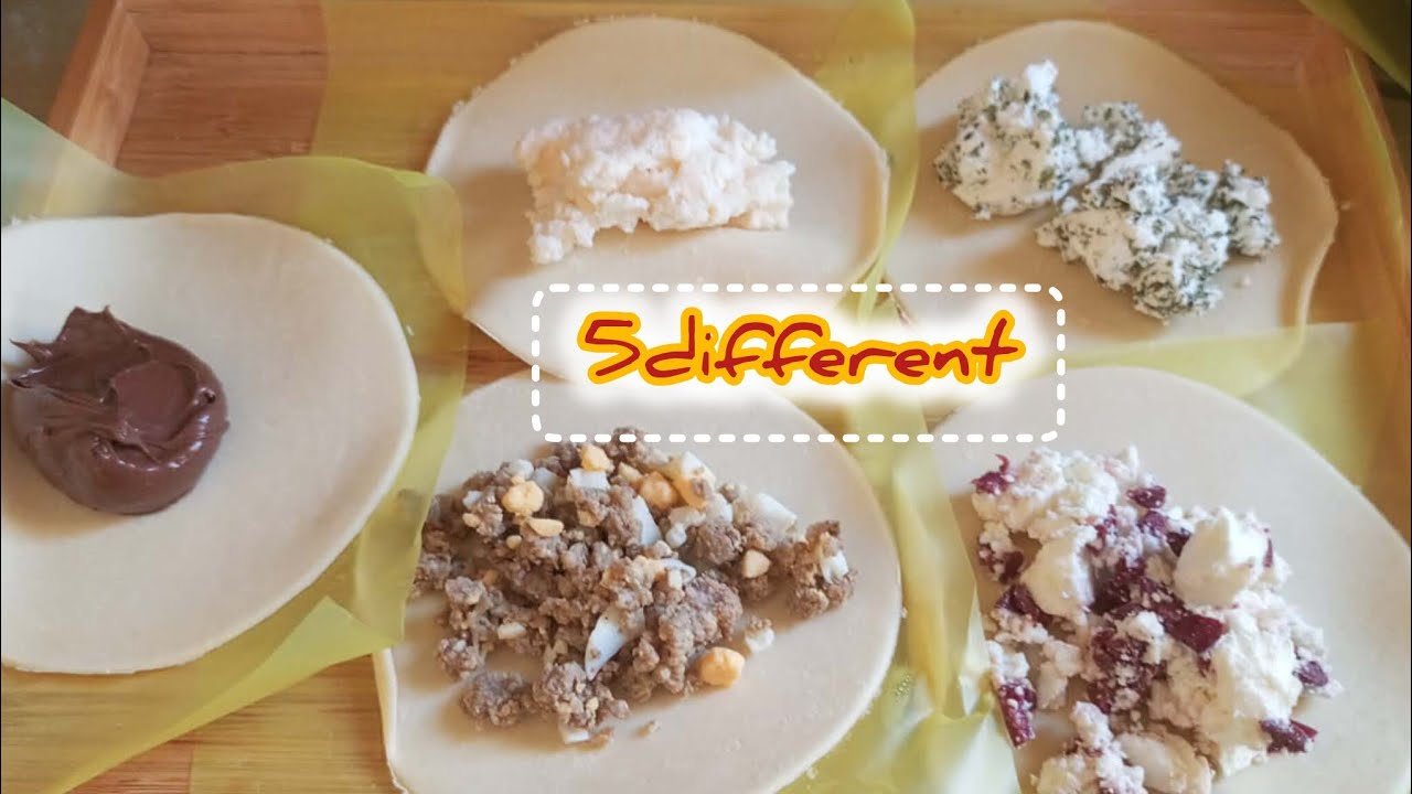 5different kind filling pastry dough🥐 come en enjoy👀 #filling #dough #viral #shorts #shortvedio