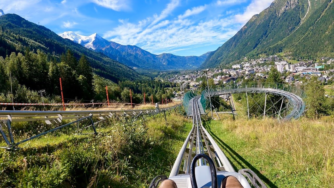 Luge Chamonix BEAUTIFUL Alpine Roller Coaster 4K POV! | Domaine des Planards France [No Copyright]