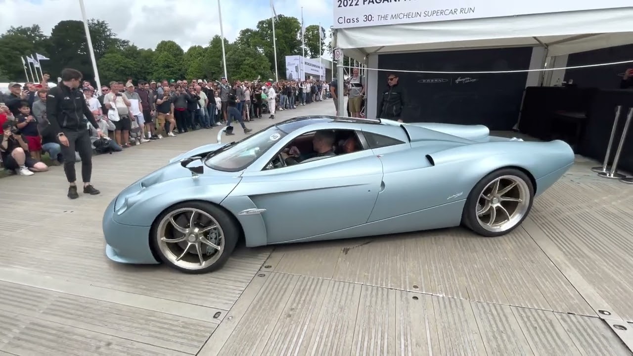 2022 Pagani Huayra Codalunga start-up and drive | Festival of Speed 2022