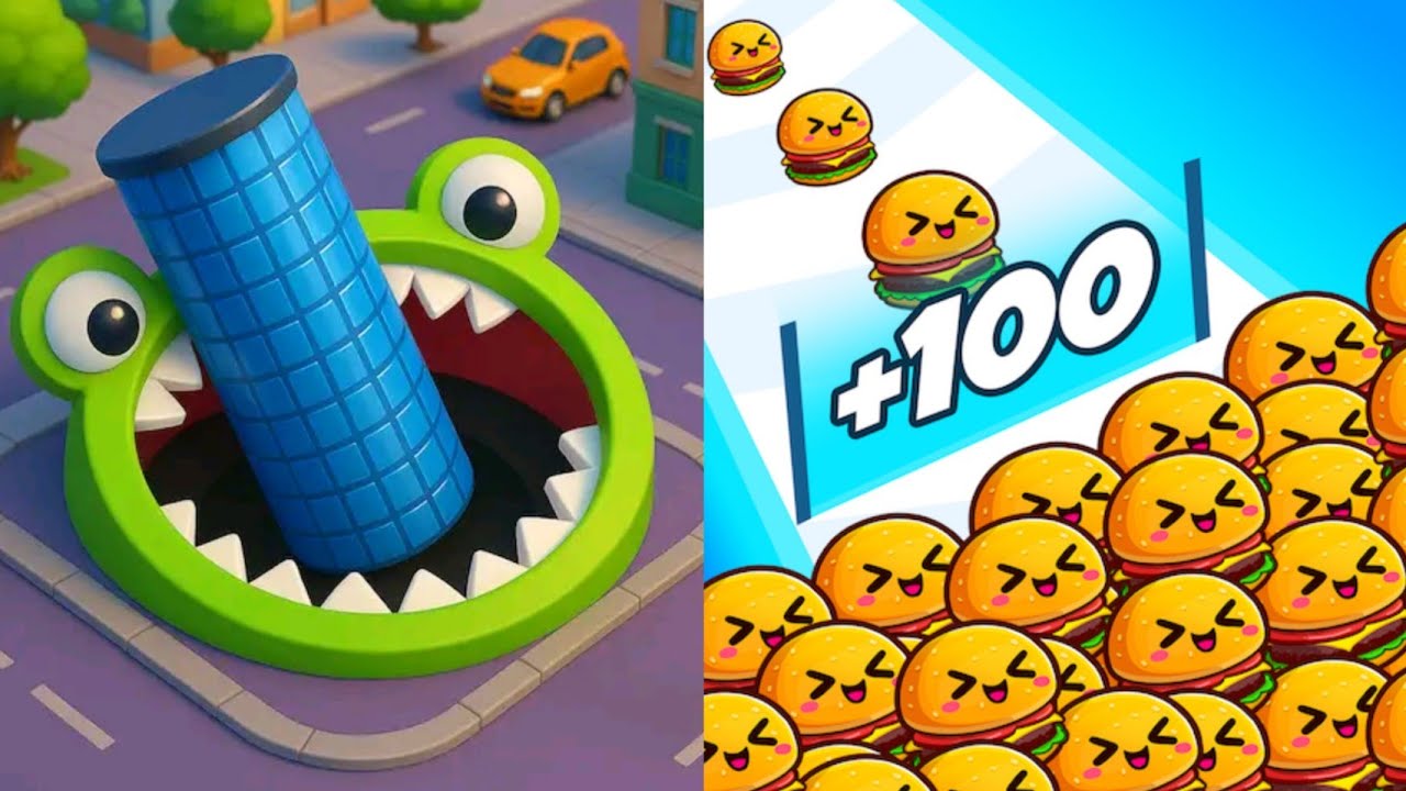 Food Run VS Hole.io Max All Levels Gameplay Android,iOS NEW UPDATE