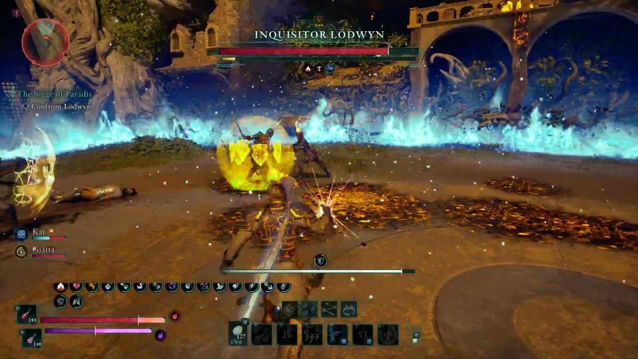 Avowed Fighting True End Game Boss Inquisitor Lodwyn on Path of the Damned difficulty