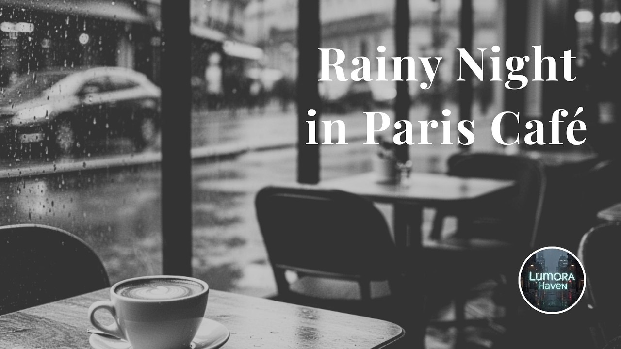 3 HOURS Rain Sounds in Paris Café 🌧 | Relax, Sleep, Study, Meditation Ambient
