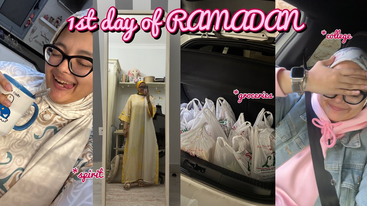 first day of RAMADAN 2026 | groceries, college, studies, & more.....