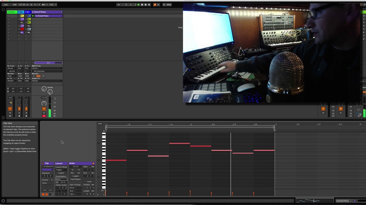 Ableton Live: MIDI triggered, transposing step sequencer! Performance - Production tutorial