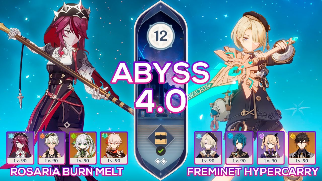 C0 Physical Freminet & C6 Rosaria Melt I Spiral Abyss 4.0 Floor 12 9 stars Genshin Impact