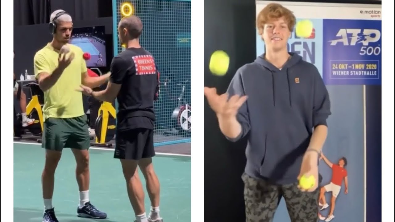 Carlos Alcaraz & Jannik Sinner Show Off Crazy Juggling Skills Before Match! 🤹&zwj;♂️🔥